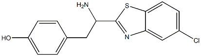 4-[2-amino-2-(5-chloro-1,3-benzothiazol-2-yl)ethyl]phenol 结构式