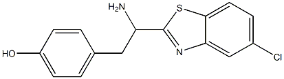 4-[2-amino-2-(5-chloro-1,3-benzothiazol-2-yl)ethyl]phenol 化学構造式