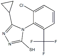 4-[2-chloro-6-(trifluoromethyl)phenyl]-5-cyclopropyl-4H-1,2,4-triazole-3-thiol,,结构式