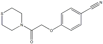 4-[2-oxo-2-(thiomorpholin-4-yl)ethoxy]benzonitrile Struktur