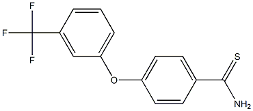 4-[3-(trifluoromethyl)phenoxy]benzene-1-carbothioamide,,结构式