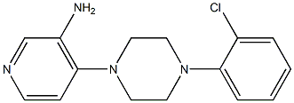 4-[4-(2-chlorophenyl)piperazin-1-yl]pyridin-3-amine,,结构式