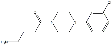 4-[4-(3-chlorophenyl)piperazin-1-yl]-4-oxobutan-1-amine,,结构式