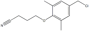 4-[4-(chloromethyl)-2,6-dimethylphenoxy]butanenitrile,,结构式