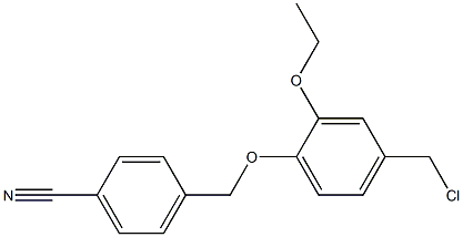 4-[4-(chloromethyl)-2-ethoxyphenoxymethyl]benzonitrile Structure