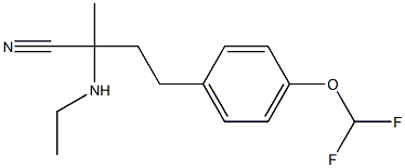 4-[4-(difluoromethoxy)phenyl]-2-(ethylamino)-2-methylbutanenitrile Structure