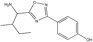 4-[5-(1-amino-2-methylbutyl)-1,2,4-oxadiazol-3-yl]phenol Struktur