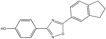 4-[5-(2,3-dihydro-1H-inden-5-yl)-1,2,4-oxadiazol-3-yl]phenol Structure