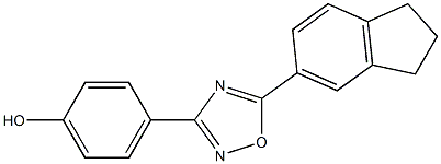 4-[5-(2,3-dihydro-1H-inden-5-yl)-1,2,4-oxadiazol-3-yl]phenol 结构式