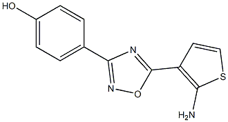 4-[5-(2-aminothiophen-3-yl)-1,2,4-oxadiazol-3-yl]phenol Structure