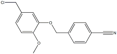 4-[5-(chloromethyl)-2-methoxyphenoxymethyl]benzonitrile Struktur