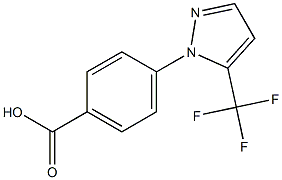4-[5-(trifluoromethyl)-1H-pyrazol-1-yl]benzoic acid,,结构式