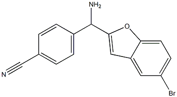 4-[amino(5-bromo-1-benzofuran-2-yl)methyl]benzonitrile