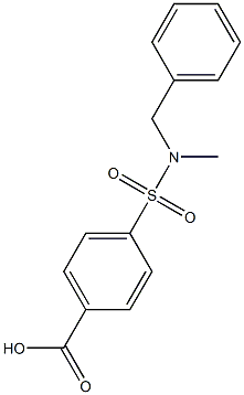 4-[benzyl(methyl)sulfamoyl]benzoic acid,,结构式