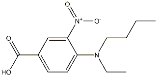 4-[butyl(ethyl)amino]-3-nitrobenzoic acid,,结构式