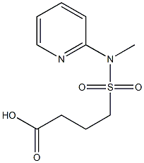 4-[methyl(pyridin-2-yl)sulfamoyl]butanoic acid,,结构式