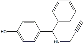 4-[phenyl(prop-2-yn-1-ylamino)methyl]phenol 化学構造式
