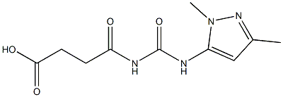 4-{[(1,3-dimethyl-1H-pyrazol-5-yl)carbamoyl]amino}-4-oxobutanoic acid 结构式