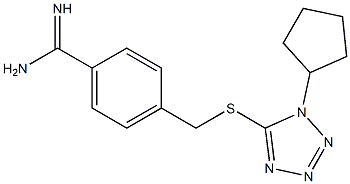 4-{[(1-cyclopentyl-1H-1,2,3,4-tetrazol-5-yl)sulfanyl]methyl}benzene-1-carboximidamide