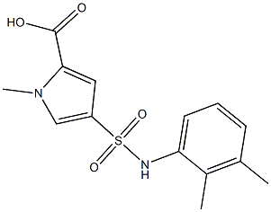 4-{[(2,3-dimethylphenyl)amino]sulfonyl}-1-methyl-1H-pyrrole-2-carboxylic acid Structure