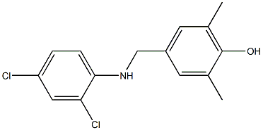 4-{[(2,4-dichlorophenyl)amino]methyl}-2,6-dimethylphenol 化学構造式