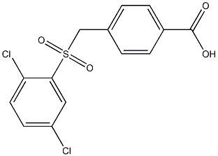 4-{[(2,5-dichlorobenzene)sulfonyl]methyl}benzoic acid 化学構造式