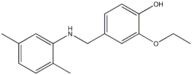 4-{[(2,5-dimethylphenyl)amino]methyl}-2-ethoxyphenol,,结构式