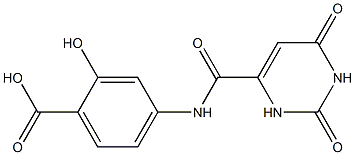  4-{[(2,6-dioxo-1,2,3,6-tetrahydropyrimidin-4-yl)carbonyl]amino}-2-hydroxybenzoic acid