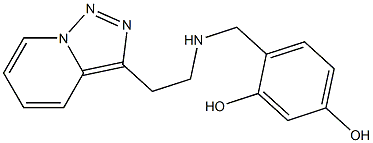 4-{[(2-{[1,2,4]triazolo[3,4-a]pyridin-3-yl}ethyl)amino]methyl}benzene-1,3-diol 结构式