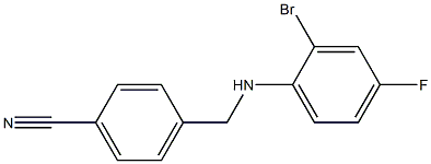4-{[(2-bromo-4-fluorophenyl)amino]methyl}benzonitrile Structure