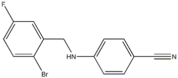 4-{[(2-bromo-5-fluorophenyl)methyl]amino}benzonitrile Structure