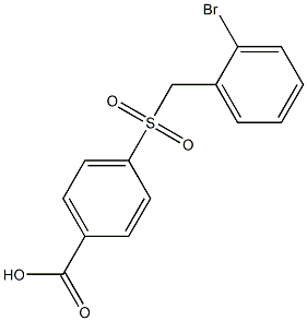 4-{[(2-bromophenyl)methane]sulfonyl}benzoic acid,,结构式