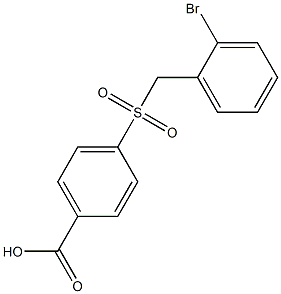 4-{[(2-bromophenyl)methane]sulfonyl}benzoic acid Structure