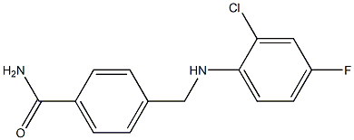 4-{[(2-chloro-4-fluorophenyl)amino]methyl}benzamide 化学構造式