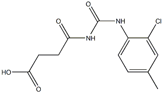 4-{[(2-chloro-4-methylphenyl)carbamoyl]amino}-4-oxobutanoic acid,,结构式