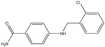 4-{[(2-chlorophenyl)methyl]amino}benzamide 化学構造式