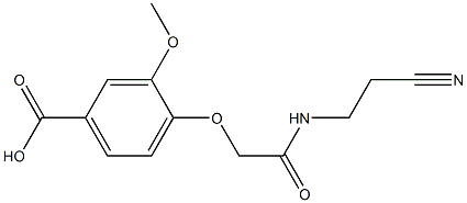 4-{[(2-cyanoethyl)carbamoyl]methoxy}-3-methoxybenzoic acid Struktur