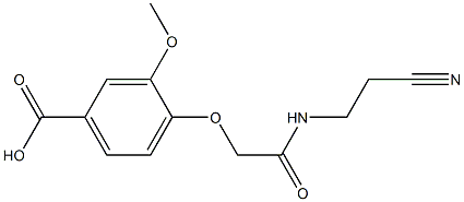 4-{[(2-cyanoethyl)carbamoyl]methoxy}-3-methoxybenzoic acid Structure