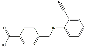 4-{[(2-cyanophenyl)amino]methyl}benzoic acid Struktur