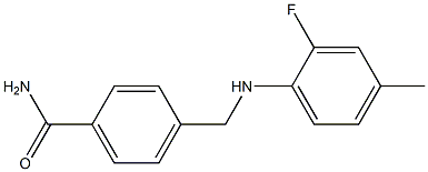 4-{[(2-fluoro-4-methylphenyl)amino]methyl}benzamide Struktur