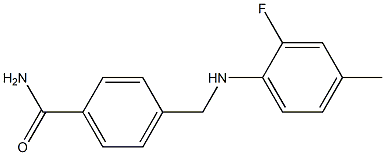 4-{[(2-fluoro-4-methylphenyl)amino]methyl}benzamide Structure