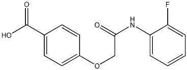 4-{[(2-fluorophenyl)carbamoyl]methoxy}benzoic acid Struktur