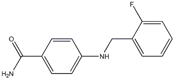 4-{[(2-fluorophenyl)methyl]amino}benzamide Struktur