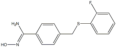  4-{[(2-fluorophenyl)sulfanyl]methyl}-N'-hydroxybenzene-1-carboximidamide