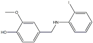 4-{[(2-iodophenyl)amino]methyl}-2-methoxyphenol Struktur