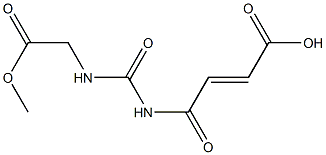 4-{[(2-methoxy-2-oxoethyl)carbamoyl]amino}-4-oxobut-2-enoic acid Struktur