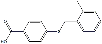 4-{[(2-methylphenyl)methyl]sulfanyl}benzoic acid Structure