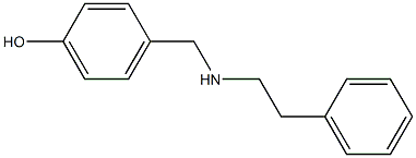 4-{[(2-phenylethyl)amino]methyl}phenol 化学構造式