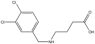 4-{[(3,4-dichlorophenyl)methyl]amino}butanoic acid 化学構造式