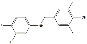 4-{[(3,4-difluorophenyl)amino]methyl}-2,6-dimethylphenol Struktur